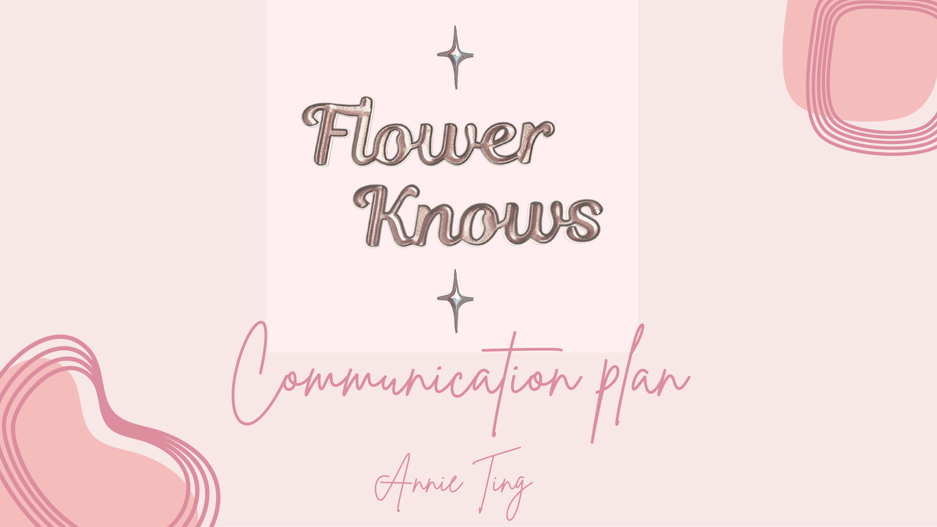 Cover slide from the original Flower Knows communication plan